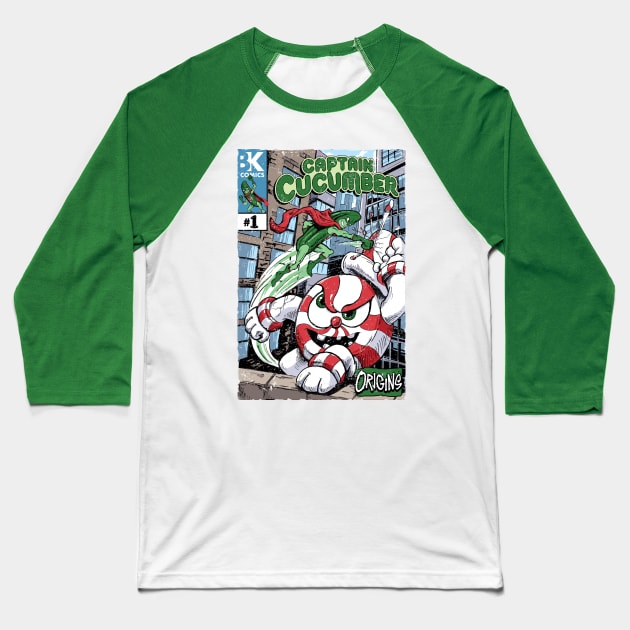 Captain Cucumber #1 Baseball T-Shirt by djkopet